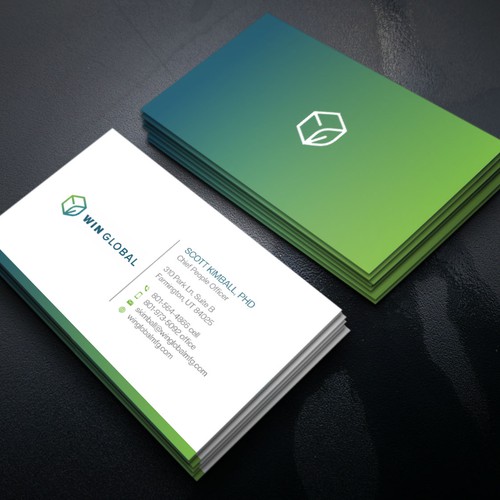 WIN Global Business Card Design-ontwerp door Xclusive16