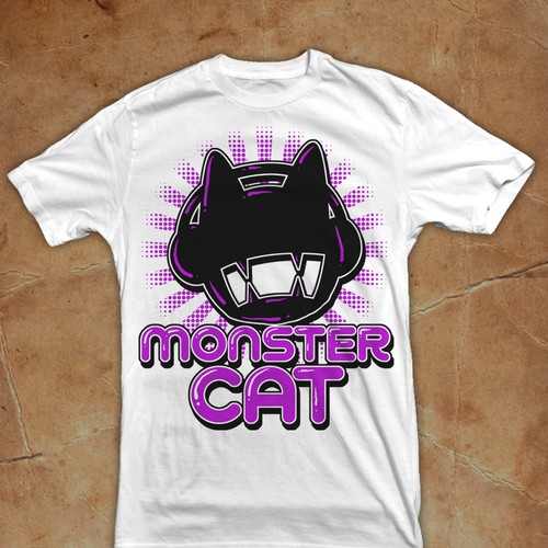 Monstercat T Shirt Cat Island T Shirt / Sand Brown Monster Cat Three