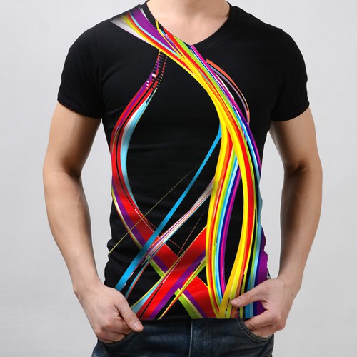 Design Line Graph T-Shirt di Ozike