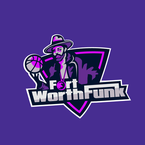 Basketball Logo for Team 'Fort Worth Funk' - Your Winning Logo Featured on Major Sports Network Design by PUJYE-O