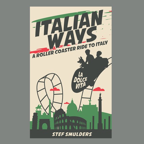 Funny Book Cover Illustration about Italy Design by EsoWorld