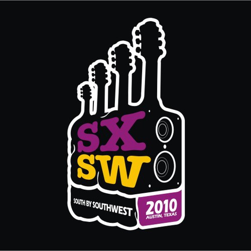 Design Official T-shirt for SXSW 2010  Design by tocca cemani