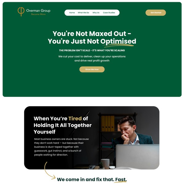 Design by Kelvin Junius titled "design for Overman Group"