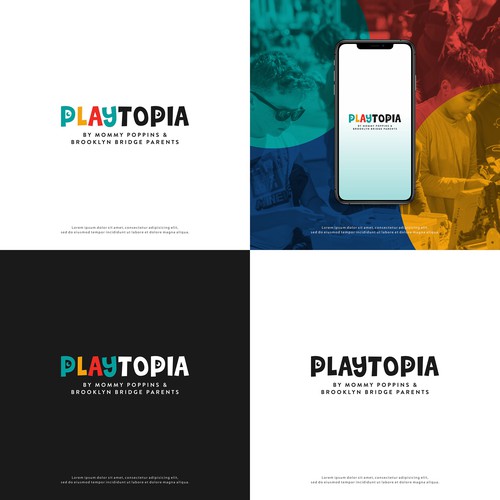 Playtopia logo development Design by Dante Studio