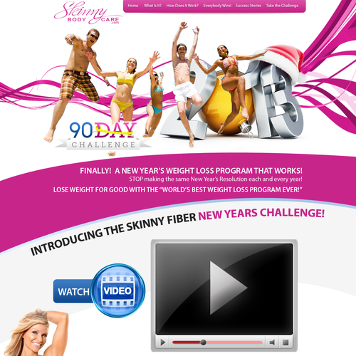 Create the next website design for Skinny Fiber New Year's Challenge Diseño de LV2