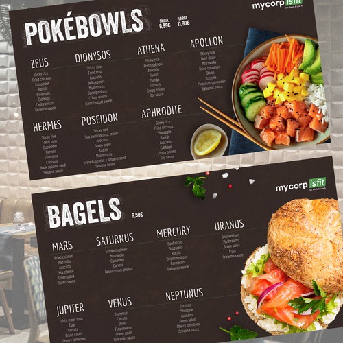 fast food menu board design