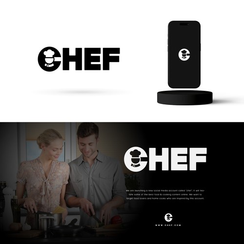 "CHEF": Food & Cooking Social Media Logo Design by honeyjar