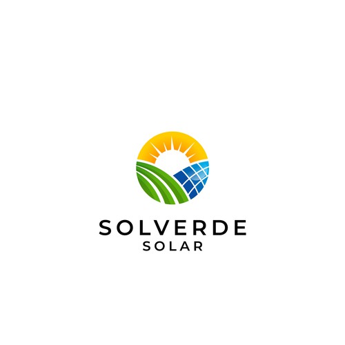 Clean logo for solar company Design by Art_guse