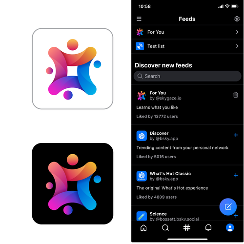 For You social media algorithm icon (app icon) Design by coi
