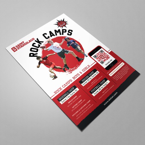 Design a catchy flyer to promote our upcoming sports camps Diseño de idea@Dotcom