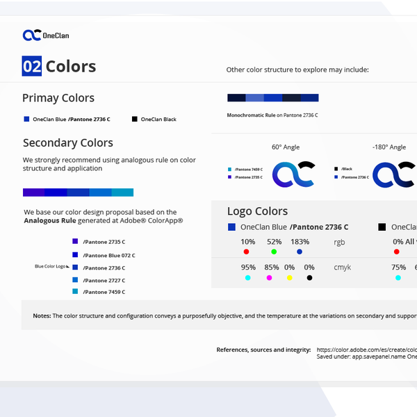 Branding Book for OneClan.es