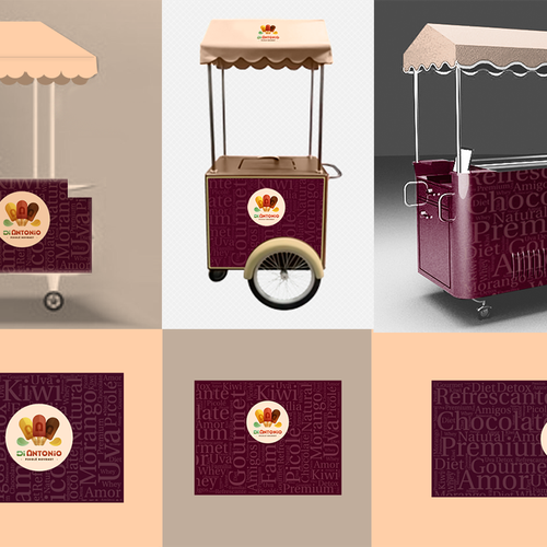 I need a design to customize ice cream cars with logo Di Antonio Gourmet Design by Bruno Nascimento