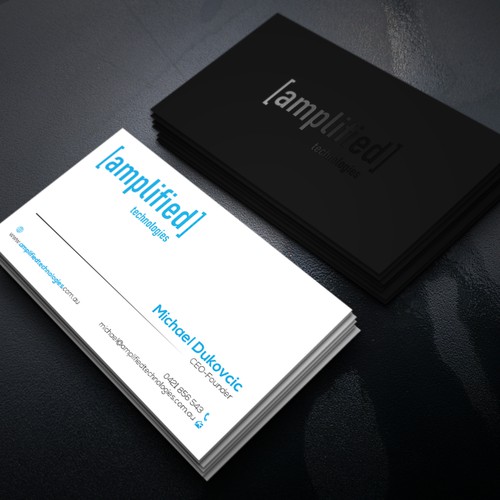 Tech company business card design Design by DesignsTRIBE