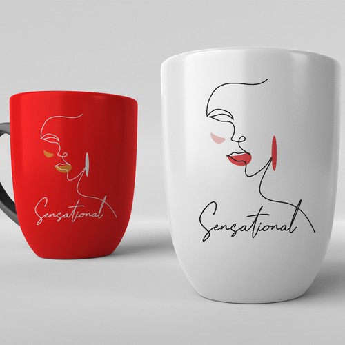 Quirky enamel mug illustration for concept stores - female empowerment Diseño de Ashkhen I.