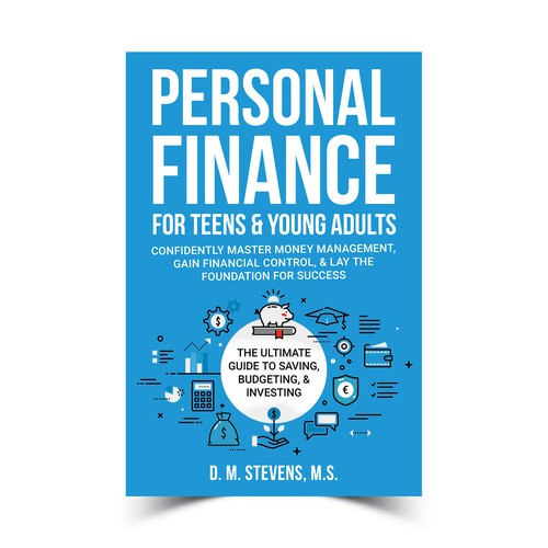 Personal finance cover to appeal to teens and young adults Design by The Cloud Digital