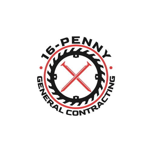 "16-Penny" Vintage Badge-Style Construction Logo Design by Arfian Huda