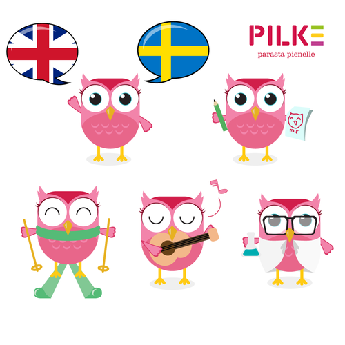Create an adorable owl mascot for our daycare centers. Design by Virph