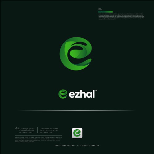 Mobile application logo for "Ezhal" Design by Falenar®