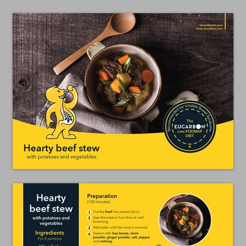 Recipe flyer template Design by YaseenArt