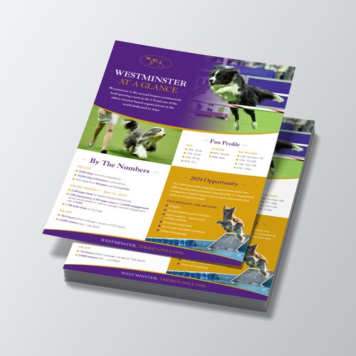 Design a Highlight Sheet for the iconic Westminster Kennel Club Dog Show! Design by Jordon