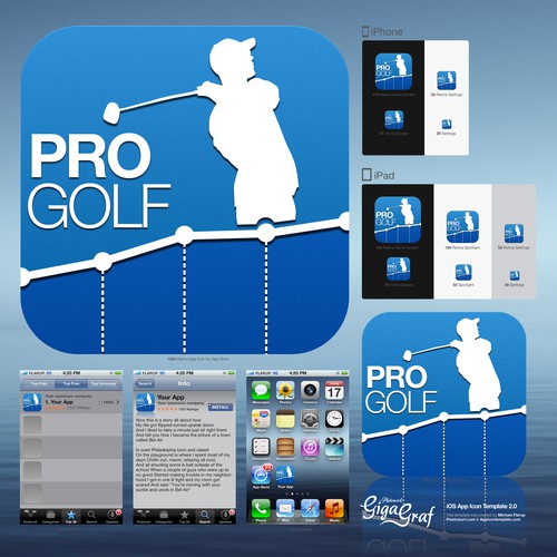 iOS application icon for pro golf stats app Design von komorebi