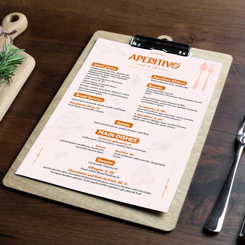 Menu contest entry by 123Graphics