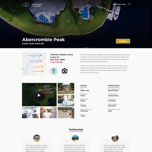 Real Estate Property Page Design Design by ideandri