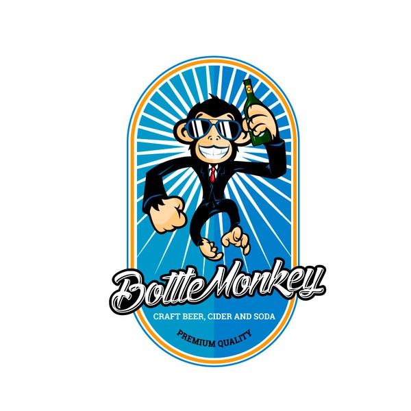 Bad ass friendly monkey logo