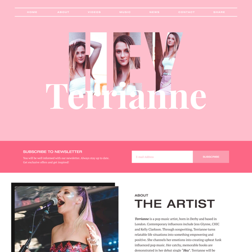 Design a website for artists of a London-based record label. Design by anushka1arta