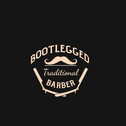 Traditional Barber shop logo Design by NEXNEX