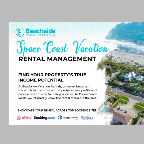 Design a Vacation Rental Management Postcard - Appeal to Property Owners Design by Creativedzine