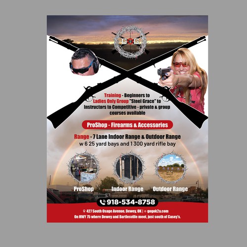 Full page AD for an ANNUAL MAGAZINE for a GUN RANGE! Ontwerp door 123Graphics