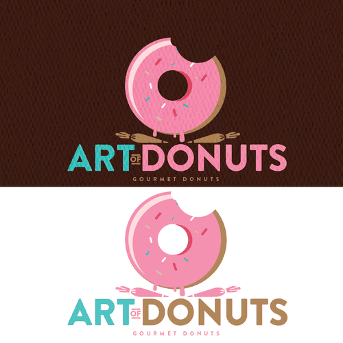 Create a yummy logo for a premium sophisticated gourmet donut shop, Art ...
