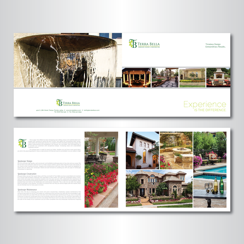Create an upscale brochure for Terra Bella Landscape Architecture Design by Bovan