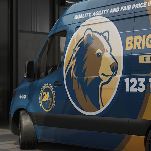 Create a captivating van wrap for Bright Bear Design by ✨Elis Alves✨