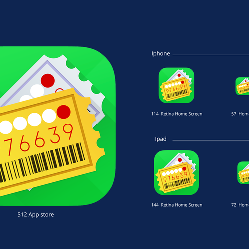 Create a cool Powerball ticket icon ASAP! Design by Gebe_Design