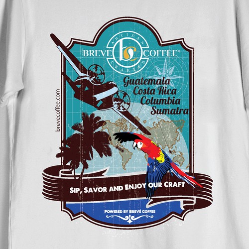 Use our Coffee Logo and Your Creativity to Design an Awesome T Shirt