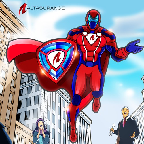 Design an Awesome Superhero Mascot for Insurance Firm Design by harwi studio