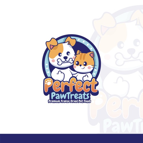 Perfect Paw Treats Modern & Vibrant Happy Logo Design by LastBlacker