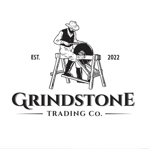 Designs | Vintage Illustration of Grindstone & Man to appeal to young ...