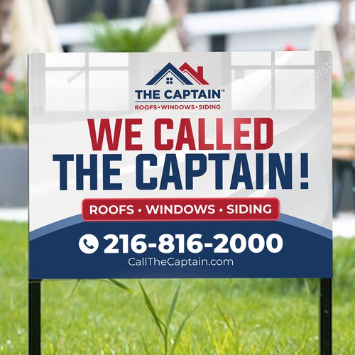 Yard Sign Design - We Called The Captain! Design von Dzhafir