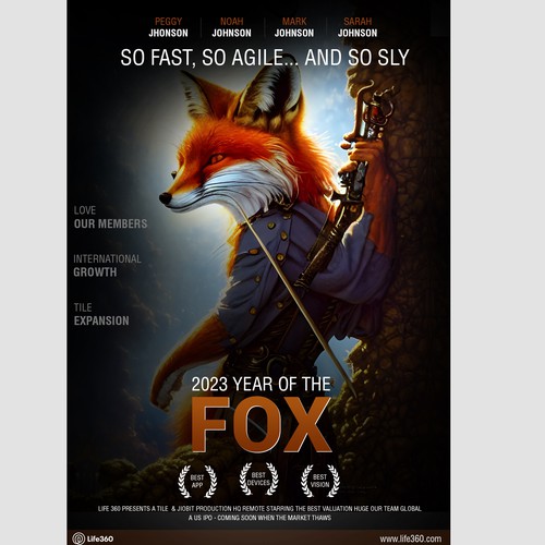 Design di Life360 2023 Year of the Fox Poster di Bittu2015