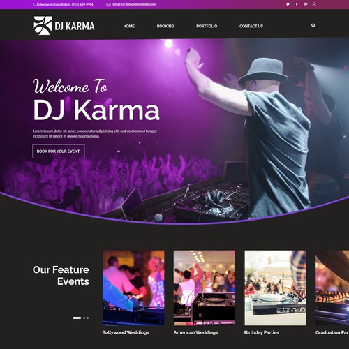 dj karma - playing good music since 2007 Design by Digitechtic