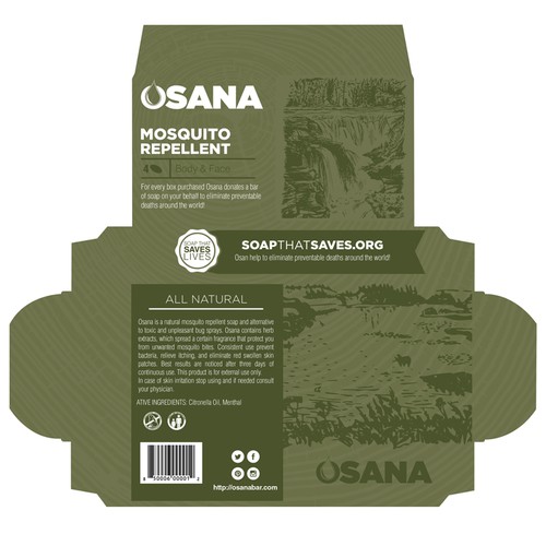Create Overall Packaging Design for Mosquito Repellent Soap That Saves Lives Diseño de ADD778