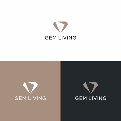 Geometrical, minimalist, modern brand design for Gem Living Design by G A D U H_A R T