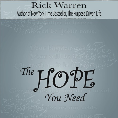 Design Rick Warren's New Book Cover Design by Lindav