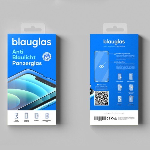 create a packaging design for a iPhone screen Protector Design by Swarga.Studio