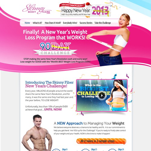 Create the next website design for Skinny Fiber New Year's Challenge Diseño de Smashing Boys