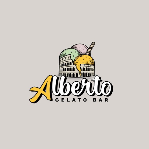 We need a creative interesting logo for gelato bar "Alberto Gelato Bar" Design by annalisa_furia