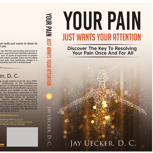 Book cover: pain is bound up, intelligent energy that, once catalyzed, becomes the fuel for our growth and healing. Design by Rashmita